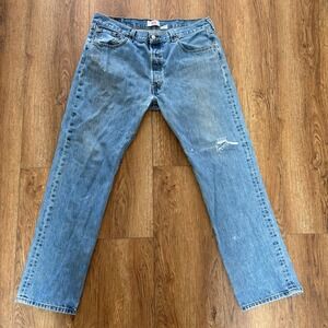 VTG Levis 501 XX Mens 38x32 Jeans Button Fly Denim Straight Med Wash 100% Cotton